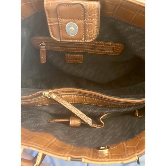 Ellen Tracy Congnac Hand Bag Gold‎ Hardware - Picture 9 of 10